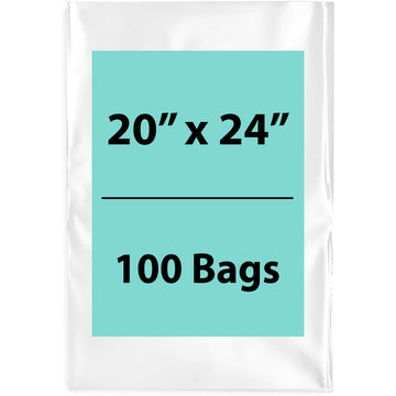 Clear poly bags Flat 20 inch (width) X 24 inch (Height) LDPE